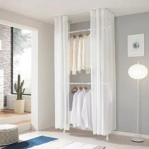 [오늘출발] 이지온행거 EO-S212 작은방 원룸 미니 튼튼한 2단 고정식 커튼행거