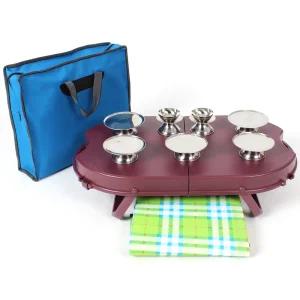 DG 스텐 휴대용 제기세트+이동가방포함 - 성묘용제기세트