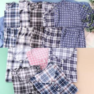 냉감커플홈웨어 버튼체크 잠옷/쿨이지웨어/아이스바지/여름파자마