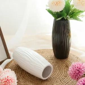도자기 원형 화병 코움 7x17cm 2컬러 조화꽃 전용 꽃병 인테리어 장식 소품 원예 용품 꽃꽂이 가드닝