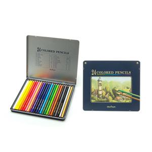 문화 색연필 틴 24색