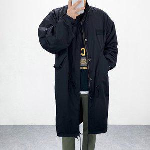 [엠클로] 남자 오버핏 개파카 롱 야상 자켓 점퍼 2컬러