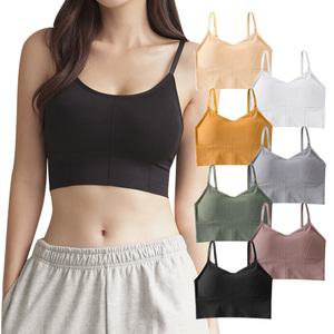 1개+1개 편한 크롭나시 브라렛 끈 조절 노라인 노와이어 브라탑 여성 속옷