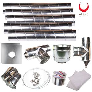 엘토로스파이럴연통06 세트 150mm 난로 연통 부자재