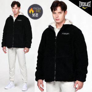 [에버라스트] 남녀공용 남성용 하이넥 뽀글이 플리스자켓 E-513UBK 빅사이즈