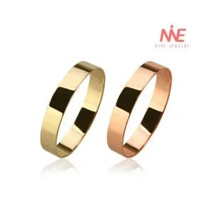 나인주얼리 14k 평반지2 레이어드링 금반지