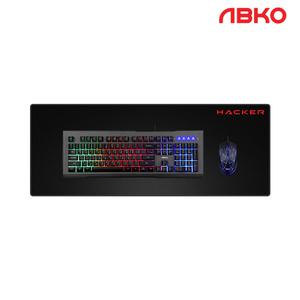 앱코 KM700 게이밍 키보드 마우스 장패드 세트 (블랙)
