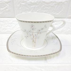 행남자기커피잔세트/4인조/매화/사각커피잔