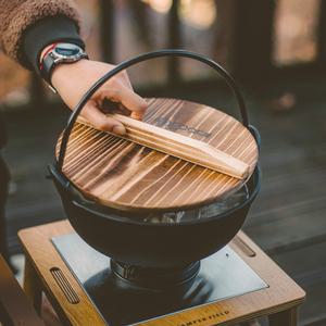 800도씨 무쇠주물 캠핑 샤브샤브 냄비 25cm 오뎅탕 무쇠 전골팬