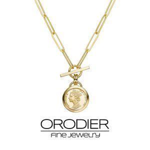 [오로디에] 14K 엘리자베스 코인 목걸이