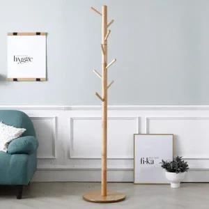 /하이목스 원목스탠드옷걸이(회전 원형받침-내추럴)