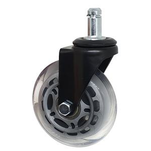 2.5인치 우레탄 무소음 투명 바퀴 링회전 AH25R11