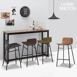 도도 파인 바체어 홈바의자 슬림 카페 업소용 높은 빠의자