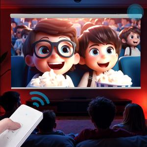 무선 전동 프로젝터 빔스크린 캠핑 가정용 회의용