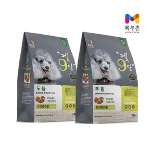 목우촌 펫9단 푸들 전용 반습식 사료1.8kg x 2P + 덴탈케어 치석제거껌 1P 반려동물용품 pet shop