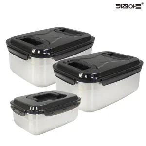 키친아트 김치통 스텐레스 밀폐용기 김치통세트 3종K(1호+3호+3호)