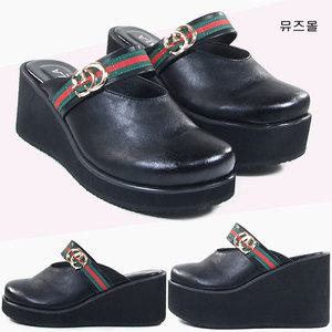 [뮤즈몰] 갈라G / 7cm,10cm 가벼운통굽 여성슬리퍼/웨지힐/키높이/사무실/실내/높은굽/웨딩/겨울/신발