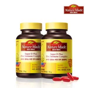 [네이처메이드]슈퍼 비타민D+ 아연면역콤플렉스2000IU 100캡슐x2