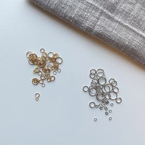[3g]랜덤 사이즈 오링 실버 골드 2종/ 비즈반지 귀걸이 목걸이 만들기 악세사리부자재