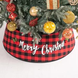 크리스마스 트리 하단 다리 스커트 커버 덮개 메리 체크 77x27cm (180-250cm 용) 장식 소품 용품 데코