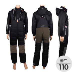 [SAPA]싸파 요수 하이포라 구스다운 멜빵바지 골드 110호 낚시복 방수 방풍