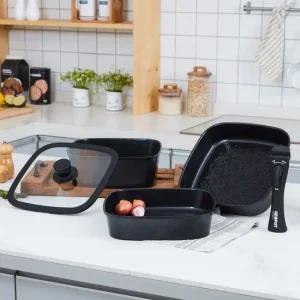 네오팟 IH 사각 멀티핸들 세라믹팬3종세트