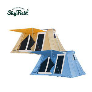 [스카이필드]스프링 면 텐트 L (SF-TE-003)/ 감성 캠핑 하우스 그늘막 타프 방수 쉘터 글램핑 장박 4인 6인