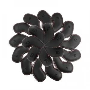 고급 레더 골프채 블랙 아이언커버 아이언 웨지 전용번호 각인