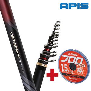 아피스 베테랑기 1.75-3 + 다이와카본목줄 50m 바다 찌낚시대 이소대 갯바위낚시대