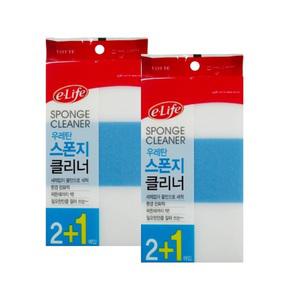 롯데 주방용 매직블럭 다회용 우레탄 스폰지 클리너 3p x 2개