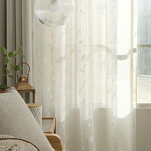 클리티룸 설렘 자수커튼 엣지플라워, 작은창용, 135x170, 2장