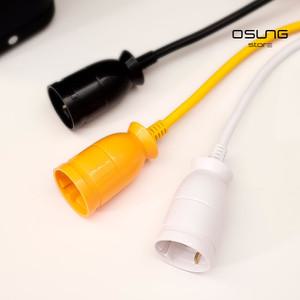 1구연장선 전기연장선 고용량 16A 멀티탭 캠핑 연결선 긴선 리드선 작업선 코드 1.5m 3m 5m 10m