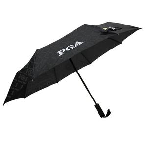 PGA 골프 엠보 3단 자동우산, 블랙, 1개