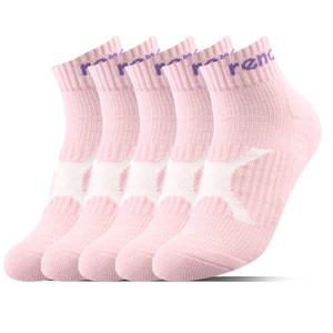레노마 (F타입) 여성 스포츠 파일단목양말 5족 핑크, 1팩
