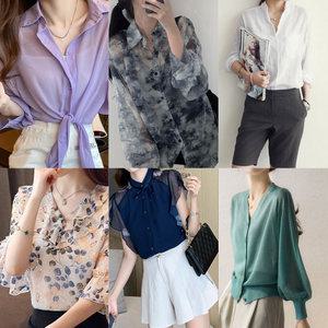 (44~120) 2천~원할~인-3일만  섹시한 여름 쿨 감성 오버핏 여성블라우스 하이퀄리티상품만  있어요^^