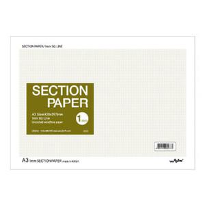 우진 방안지 A3 1mm 27장입 / 297x420 통계형용지 방안지 모눈종이 도면용지 섹션페이퍼