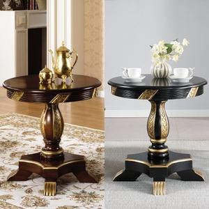 SL겔러리 레오 2색 엔틱러브테이블 유럽풍 마호가니원목 블랙골드 브라운골드