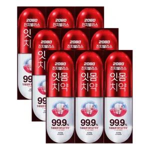 애경 2080 진지발리스 치약 오리지날 120g 3개입 X 3개