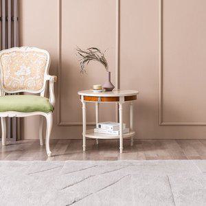 [리체갤러리] 수입 프렌치 엔틱가구 원목 카리나 원형 협탁 테이블 (대)