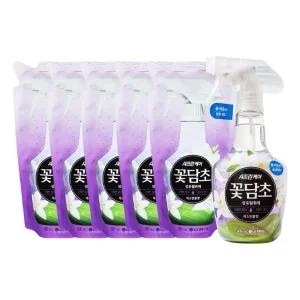 엘지 샤프란케어 꽃담초 섬유탈취제 자스민 본품400mL x 1개 리필320mL X 5개