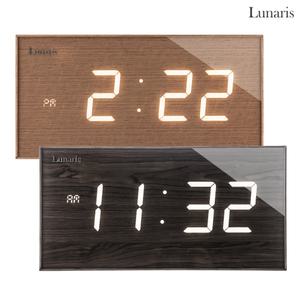 국산 루나리스 벽시계 클래식 FM수신 무소음 LED 벽걸이 전자 시계 42cm