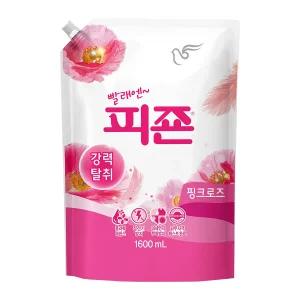 피죤 섬유유연제 핑크로즈 리필 1600ml 1개