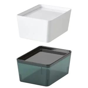 [롯데백화점]이케아 이케아 KUGGIS 쿠기스 수납함+뚜껑, 13x18x8cm/수납박스/정리함