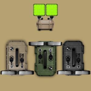 하우투 볼락 집어등 밀리터리 쌍발 녹색x2 갈치 호래기 보조배터리 소형 미니 낚시 랜턴 보조등 캠핑