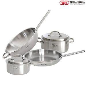 [NS홈쇼핑]한일STS 스플릿 통5중 스텐냄비 후라이팬세트 4종B(편16+양20+후28+궁28)..
