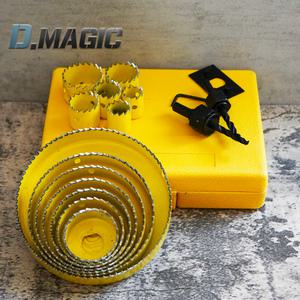 목공 홀쏘 보링 비트 타공 천공날 나무 구멍 홀커터 17P 세트