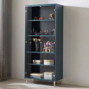 [슈퍼홈]엘시 강화유리 진열장 800 장식장 주방 그릇장 피규어장(목선반)