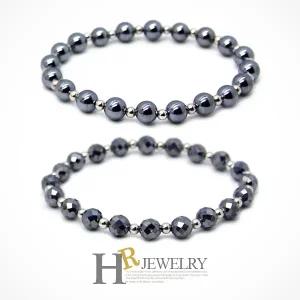 [호림쥬얼리]실버92.5은볼패션팔찌예쁜(HR)실버 볼 헤마타이트 팔찌(6mm)(택1)