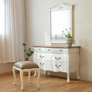[피어젠]봄베이 프렌치 엔틱 화장대 세트 화이트 신혼