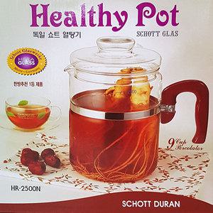 독일약탕기 쇼트글라스2500ml 대용량 유리약탕기 홍삼주전자 유리주전자 유리포트
